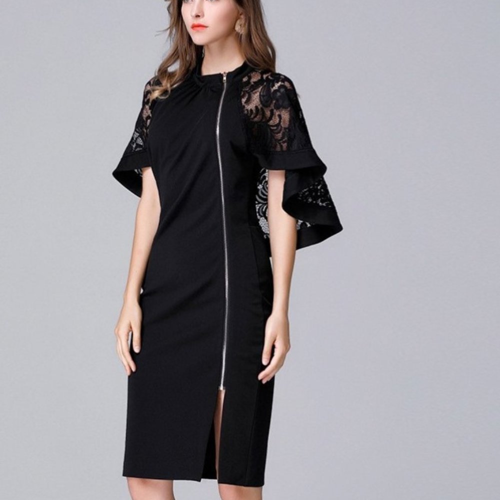 MINI WRAP ELEGANT DRESS Plus Size L-5XL